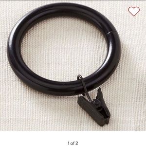 Pottery Barn Antique Bronze Clip Rings Large (1.75 dia.). Set of 10.